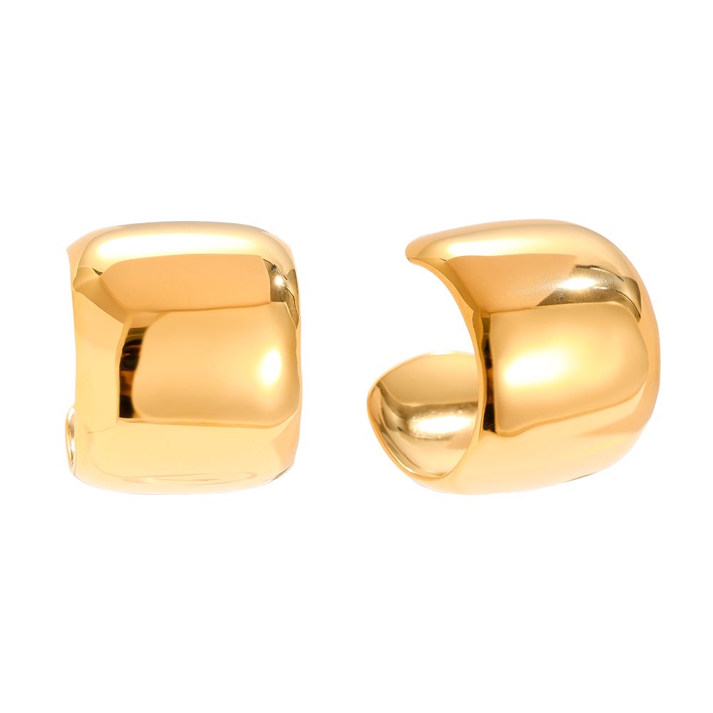 Náušnice chunky hoops 24mm, pozlacené