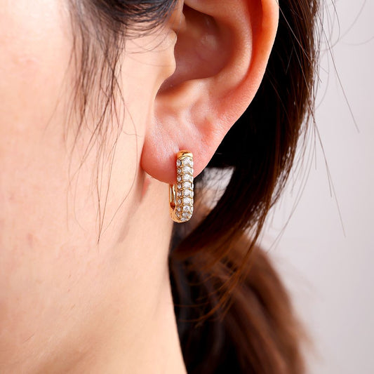 Pozlacené náušnice Main character energy