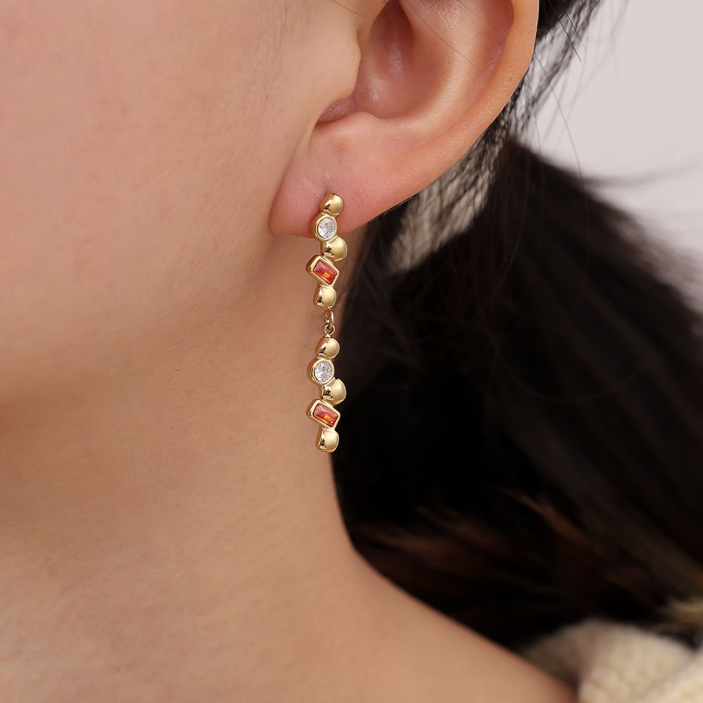 Visací náušnice s krystaly Aurora Flicker