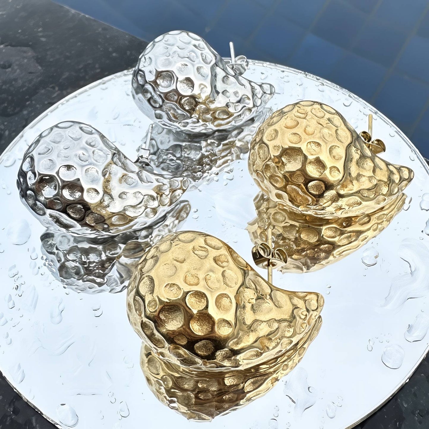 Náušnice kapky pozlacené