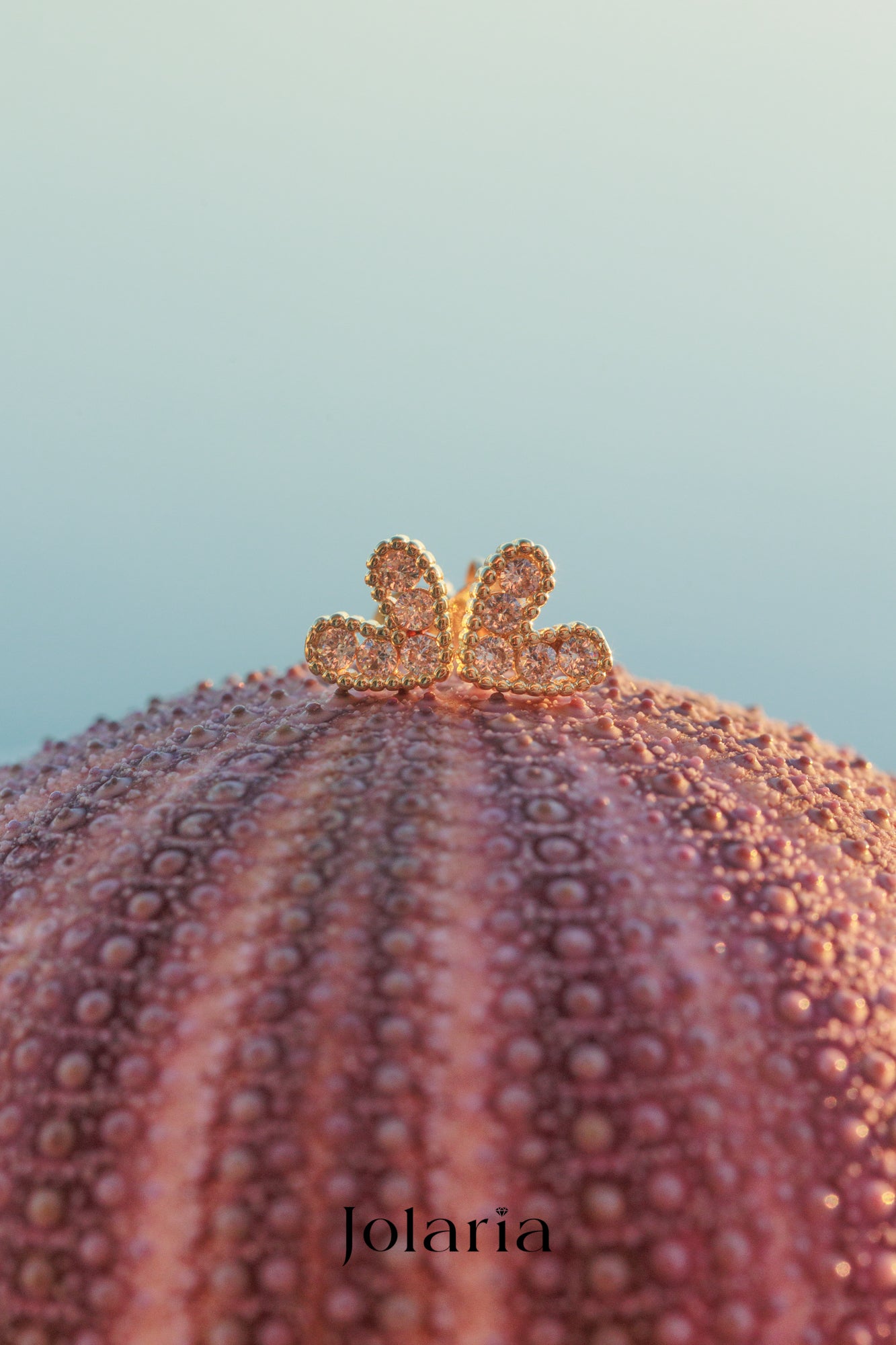 Náušnice srdíčka Bold Heart, pozlacené