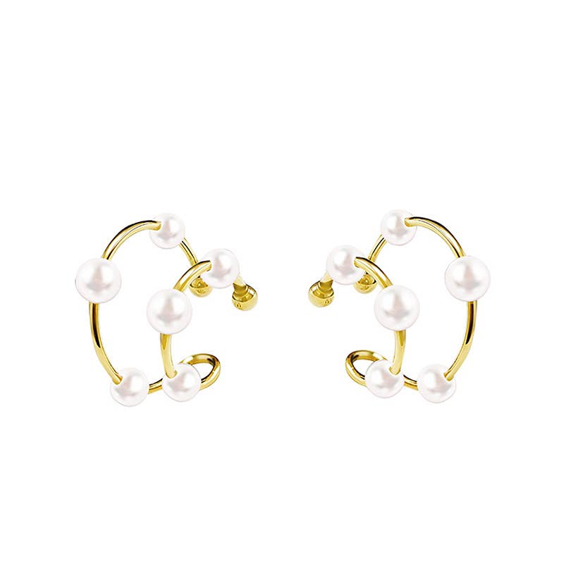 Perlový ear cuff bez piercingu