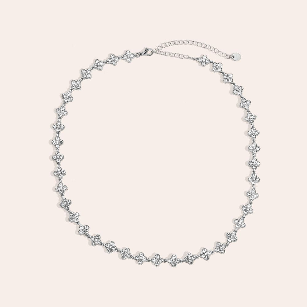 Náhrdelník s třpytivými čtyřlístky Ice Ice baby