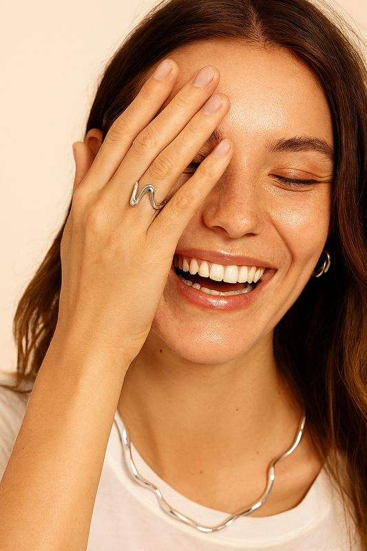 Prsten s vlnkou ride the wave, nastavitelný