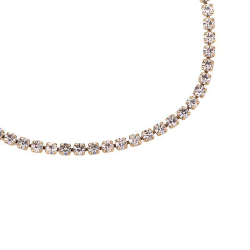 Tenisový náramek Crystal Glow, pozlacený