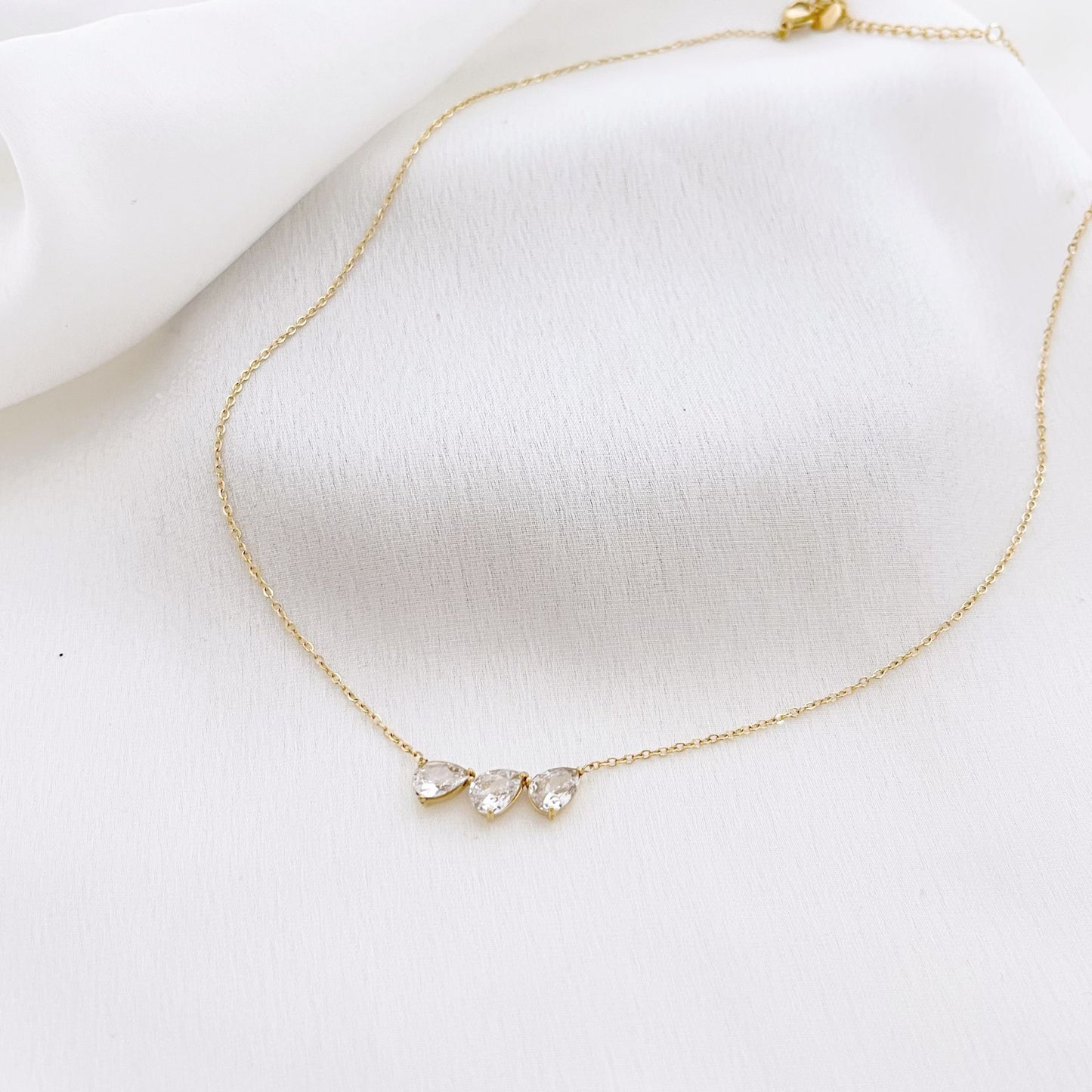 Náhrdelník tři kapky Crystal drop