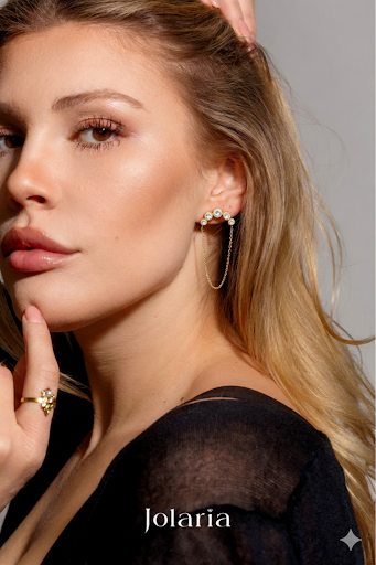 Pozlacené náušnice Moonlight Chain