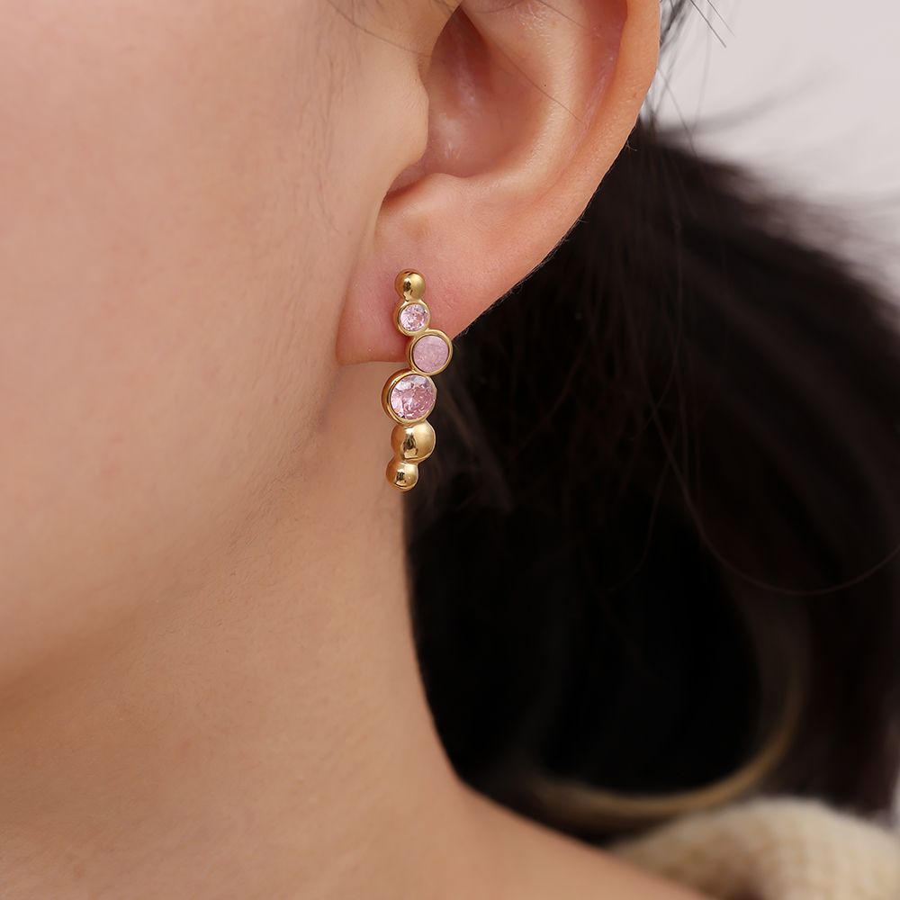 Náušnice pink bubbles