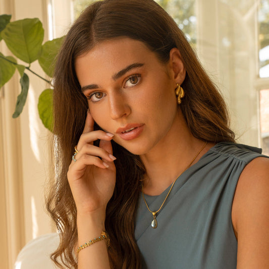 Náušnice Jedinečná, pozlacené