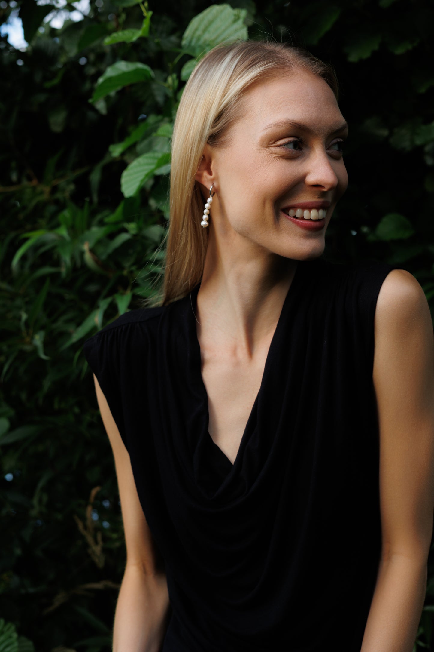 Náušnice se sladkovodními perlami Pearl flow