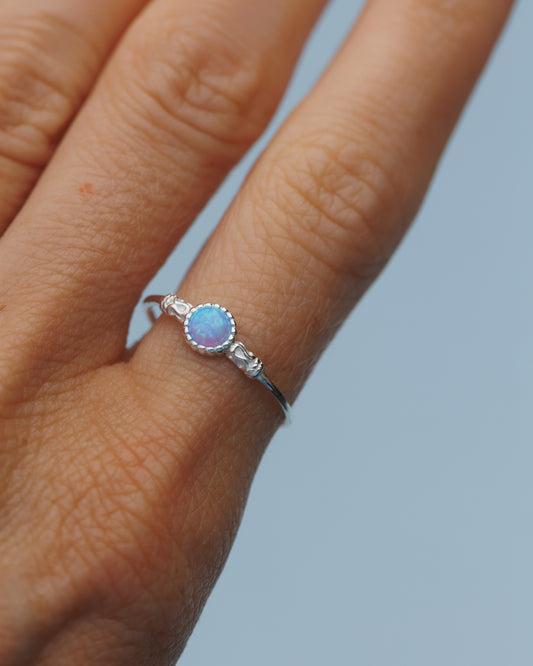 Stříbrný prsten s opálem Blue Ocean