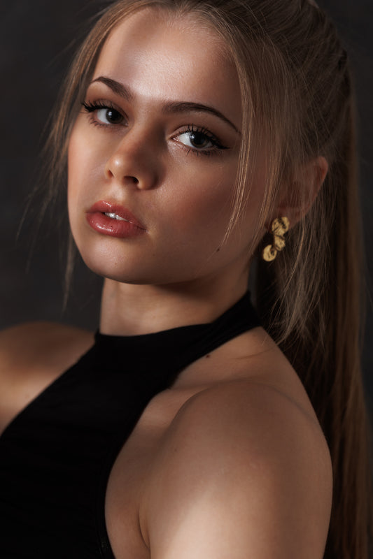 Náušnice Sun Drops, pozlacené