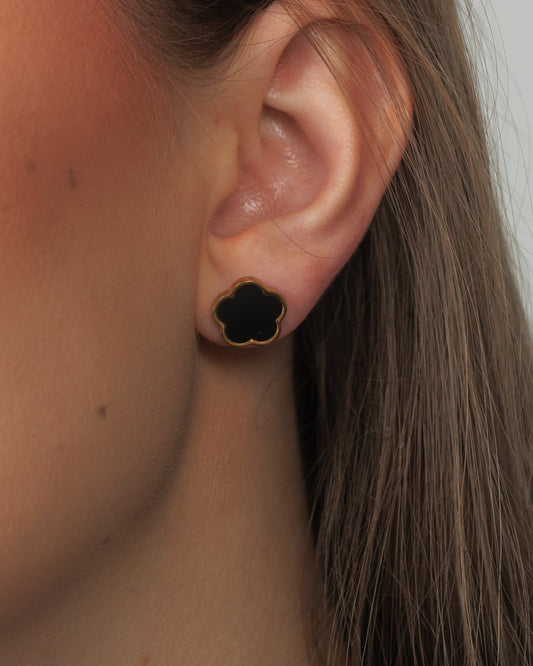 Náušnice Clover, pozlacené 18k zlatem