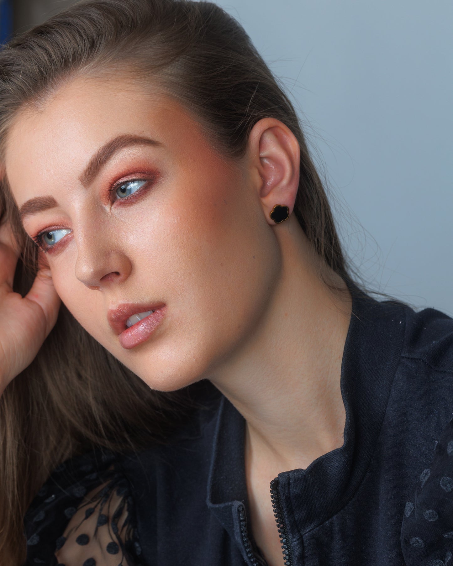 Náušnice Clover, pozlacené 18k zlatem