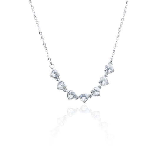 Náhrdelník se srdíčky Sweetheart Glow, pozlacený