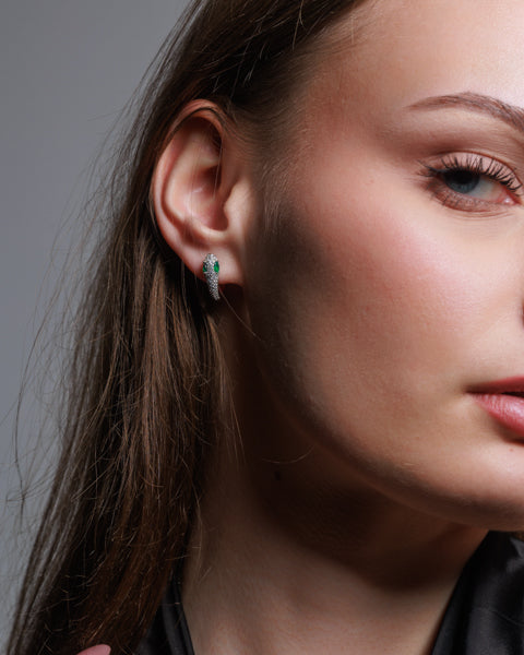 Stříbrné náušnice Silver Serpent