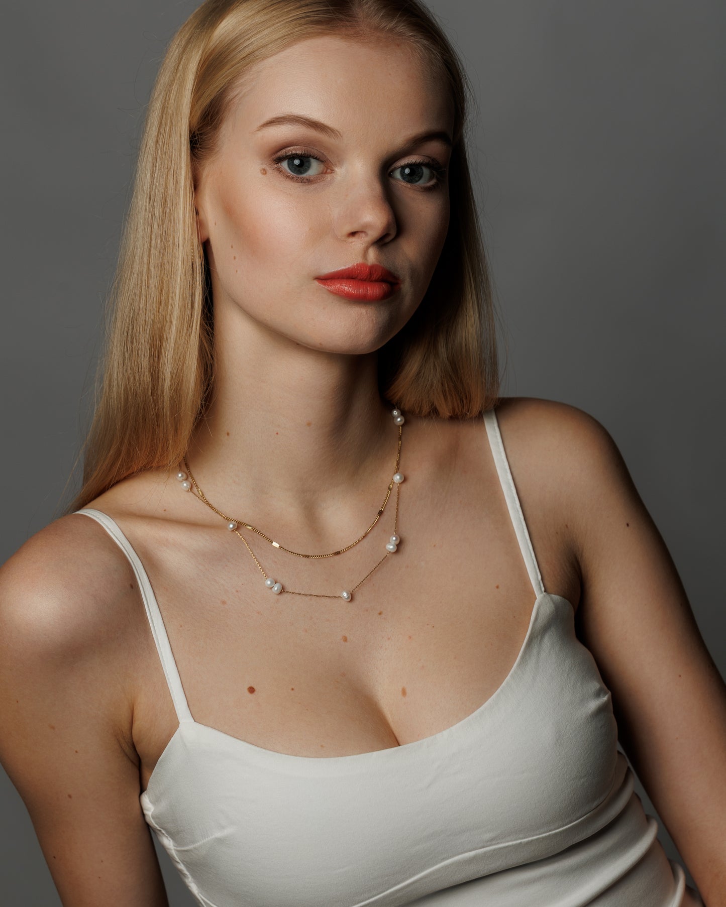 Vrstvený náhrdelník Golden Layers of Pearl