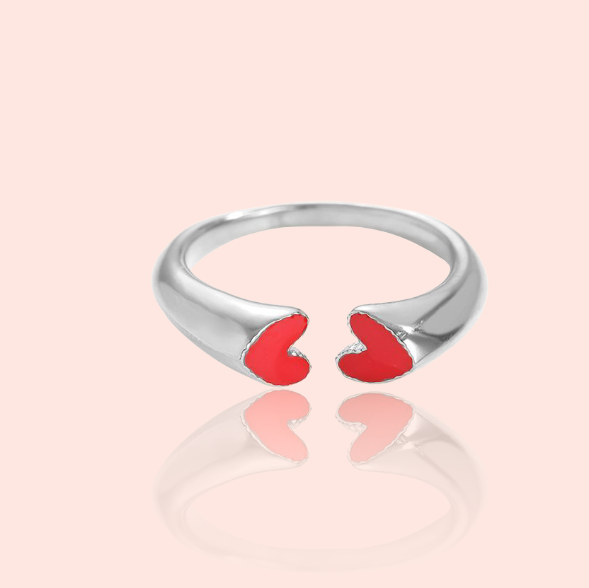 Prsten se srdíčky Two hearts