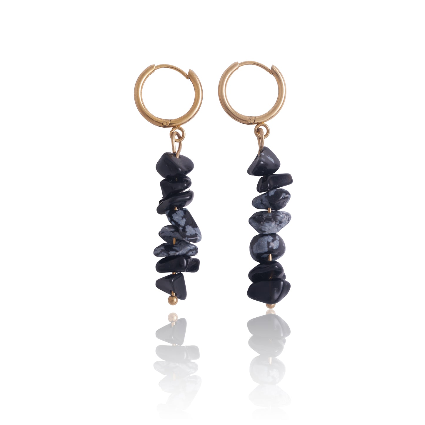 Náušnice Vnitřní síla – černý obsidián