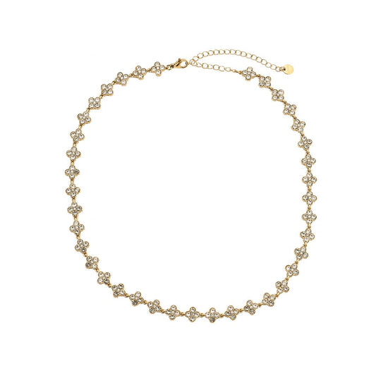 Náhrdelník s třpytivými čtyřlístky Ice Ice baby