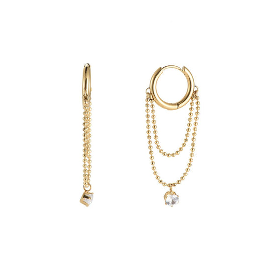 Pozlacené náušnice Golden Drama