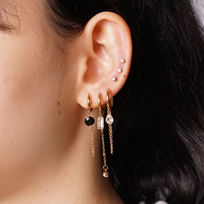 Pozlacené náušnice Hotline Bling - růžová