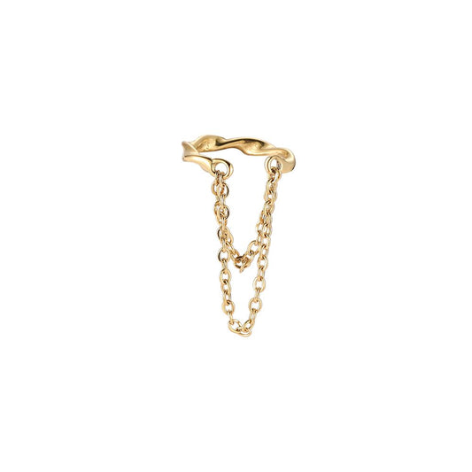 Pozlacené náušnice Earcuff Golden Rebel
