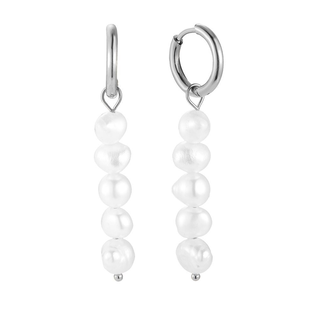 Náušnice se sladkovodními perlami Pearl flow