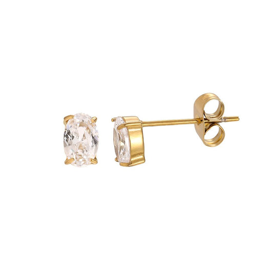 Pozlacené náušnice mini oválky