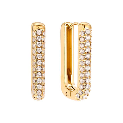 Pozlacené oválné náušnice Aurora hoops