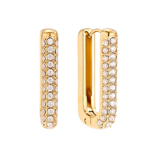 Pozlacené oválné náušnice Aurora hoops