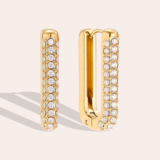 Pozlacené oválné náušnice Aurora hoops