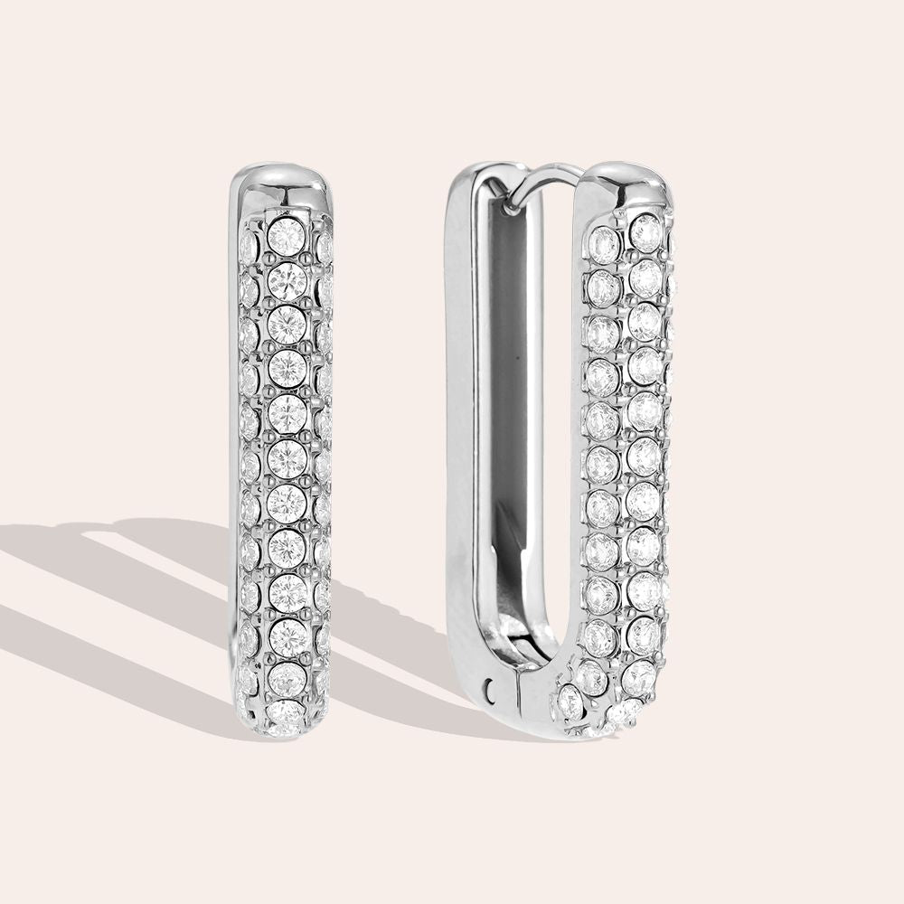 Oválné náušnice Aurora hoops, chirurgická ocel