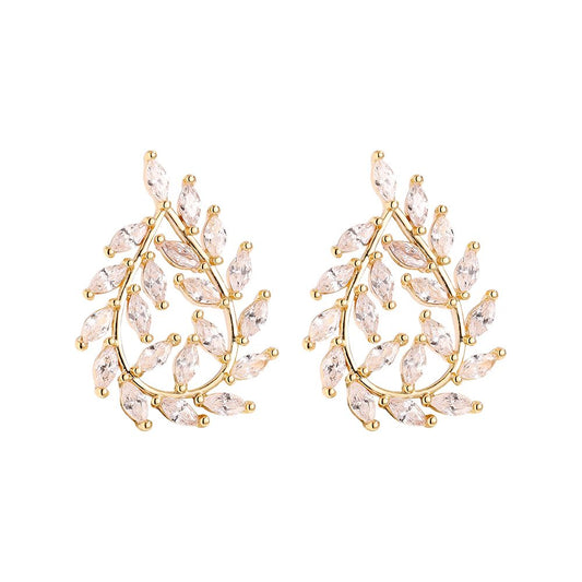 Náušnice Golden Leaves drops