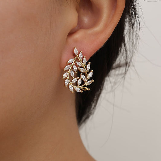 Náušnice Golden Leaves drops