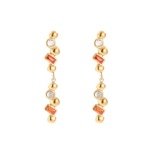 Visací náušnice s krystaly Aurora Flicker