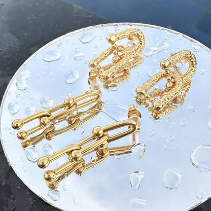 Náušnice Orba, pozlacené