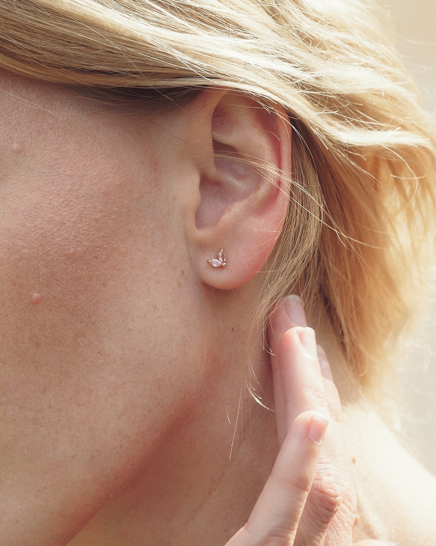 Náušnice Rose Vera, stříbro 925/1000, pozlacené