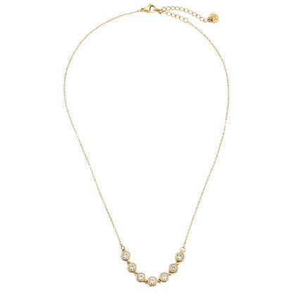 Náhrdelník s kulatými krystaly Glow line