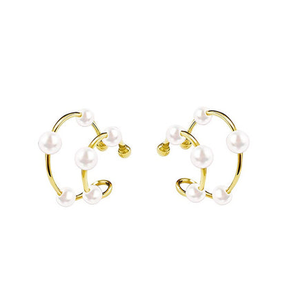 Perlový ear cuff bez piercingu