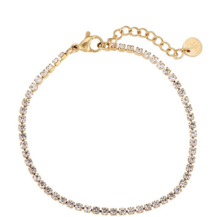 Tenisový náramek Crystal Glow, pozlacený