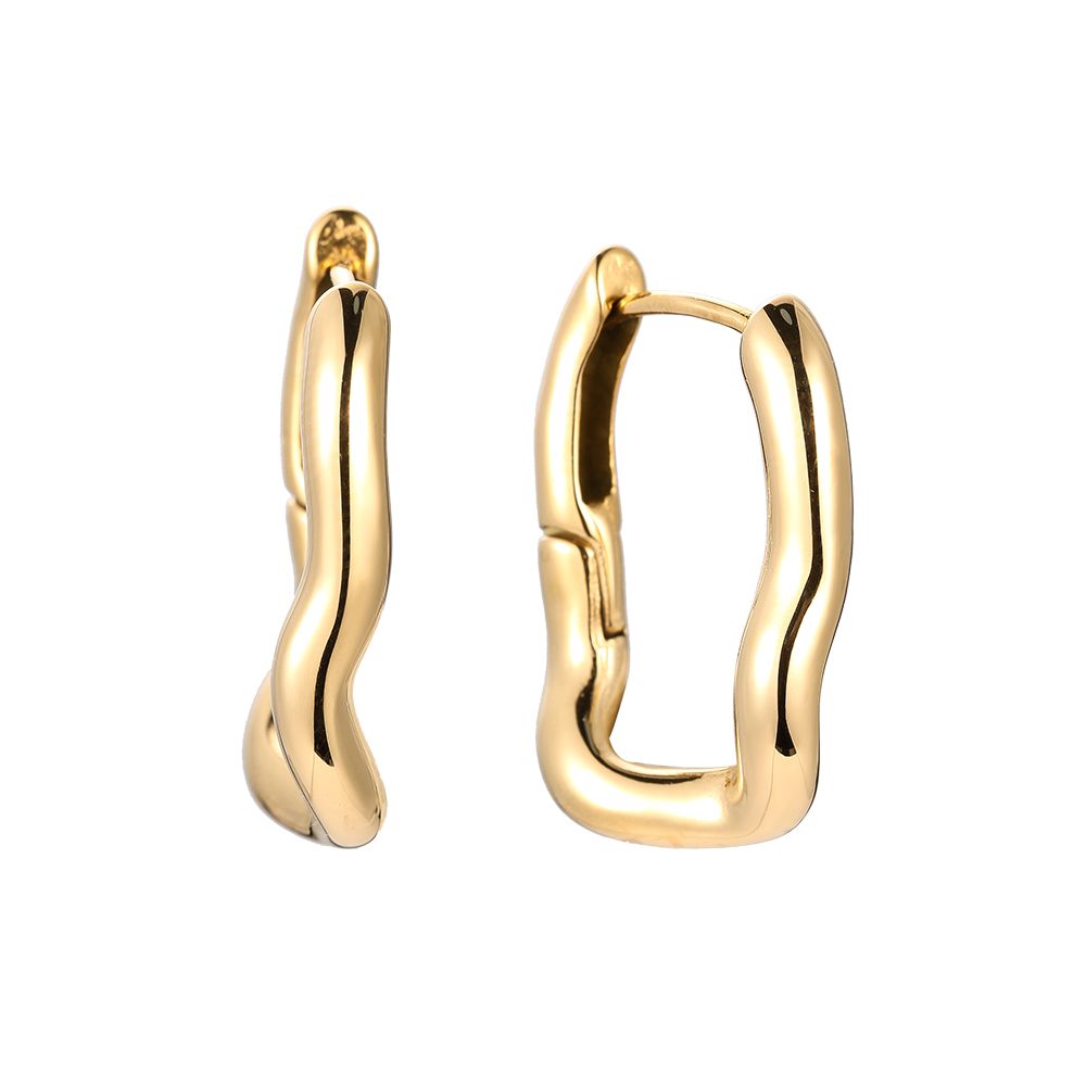 Náušnice s tekutým tvarem Golden melt