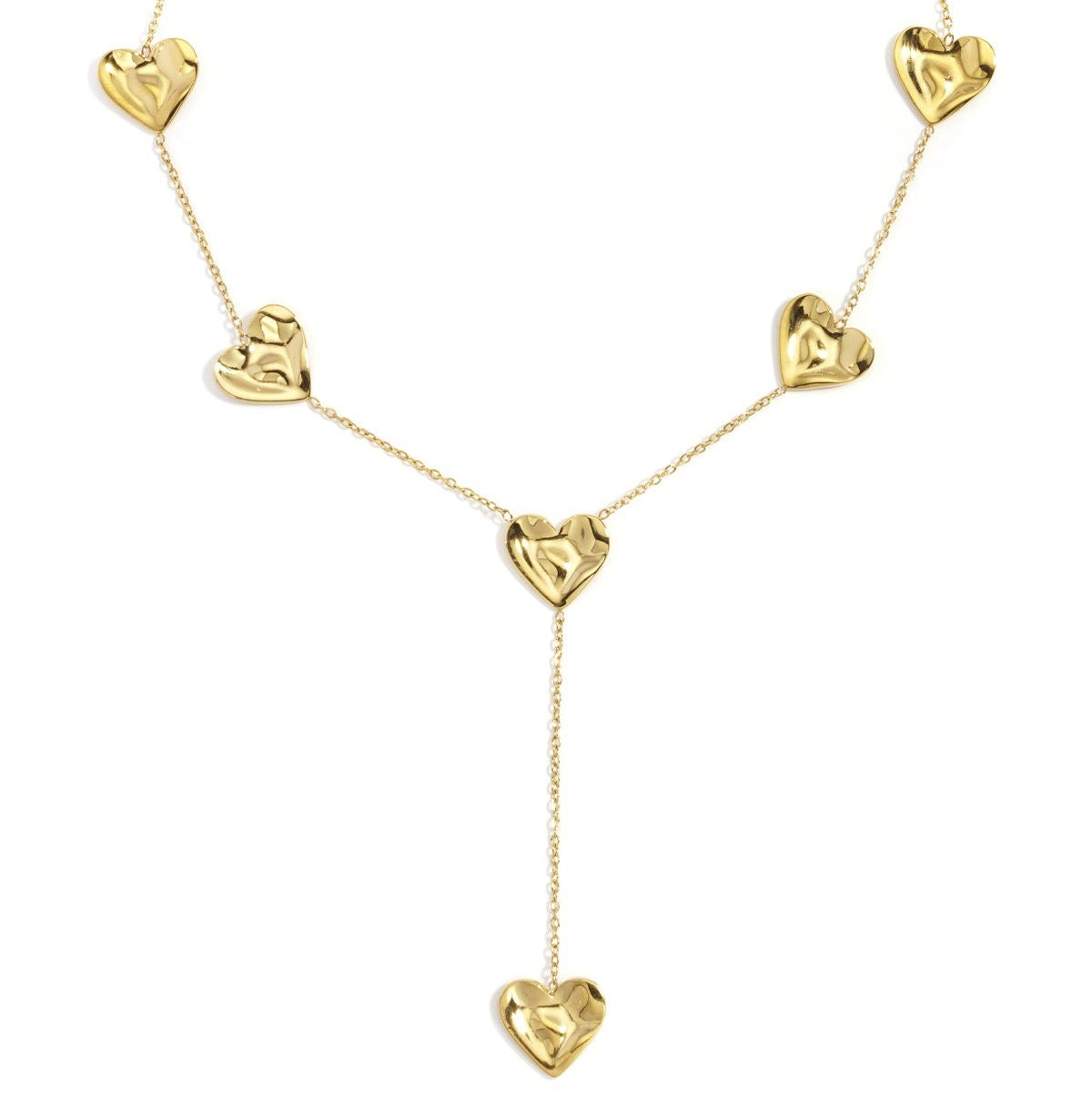 Náhrdelník se srdíčky Heartfall Glow