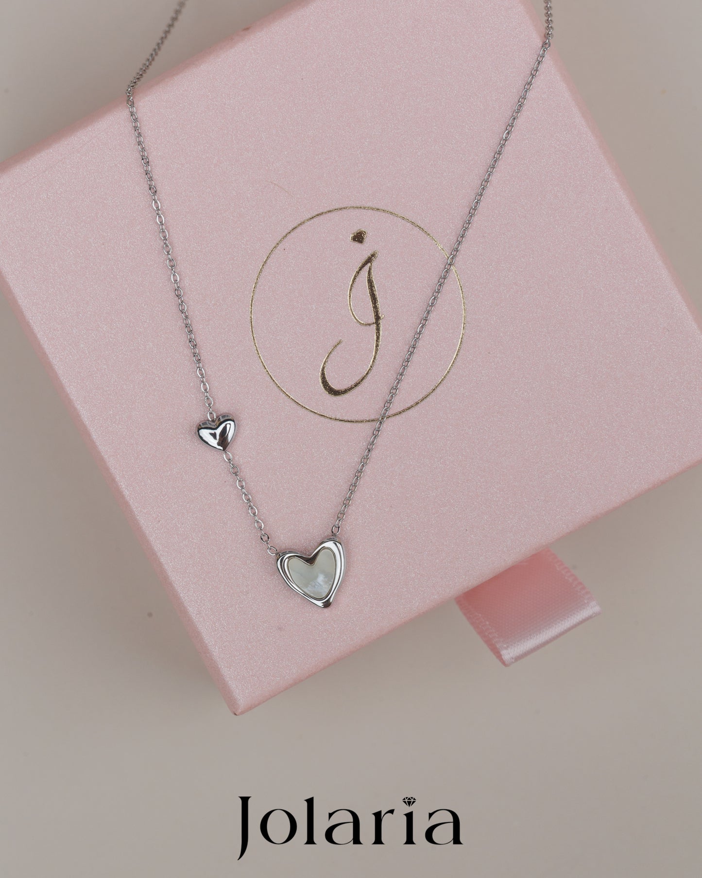 Náhrdelník se srdíčky Double Heart