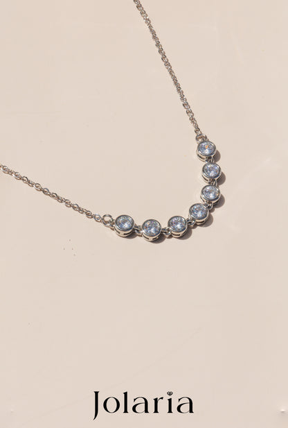 Náhrdelník s kulatými krystaly Glow line