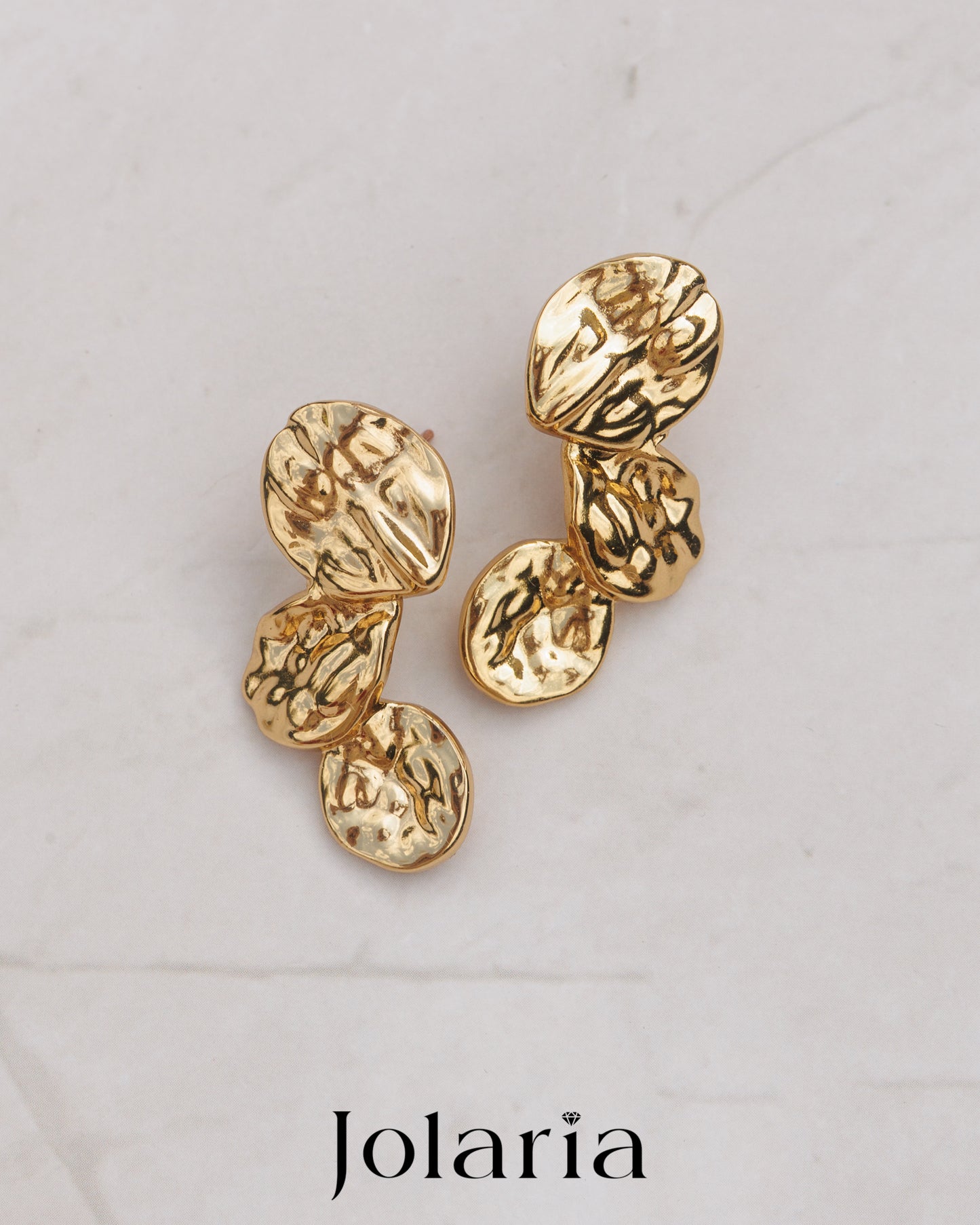 Náušnice Sun Drops, pozlacené