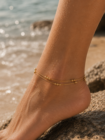 Náramek na nohu Golden Tide Anklet