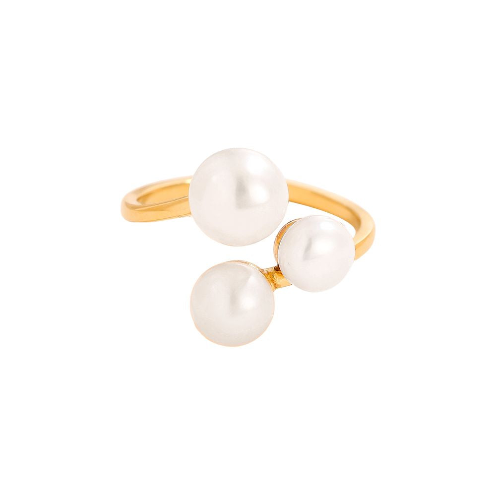 Prsten se sladkovodními perlami Three pearls