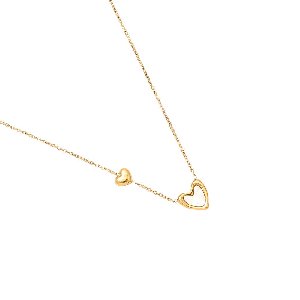 Náhrdelník se srdíčky Double Heart