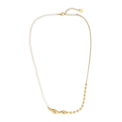 Asymetrický náhrdelník s perličkami Ciao bella